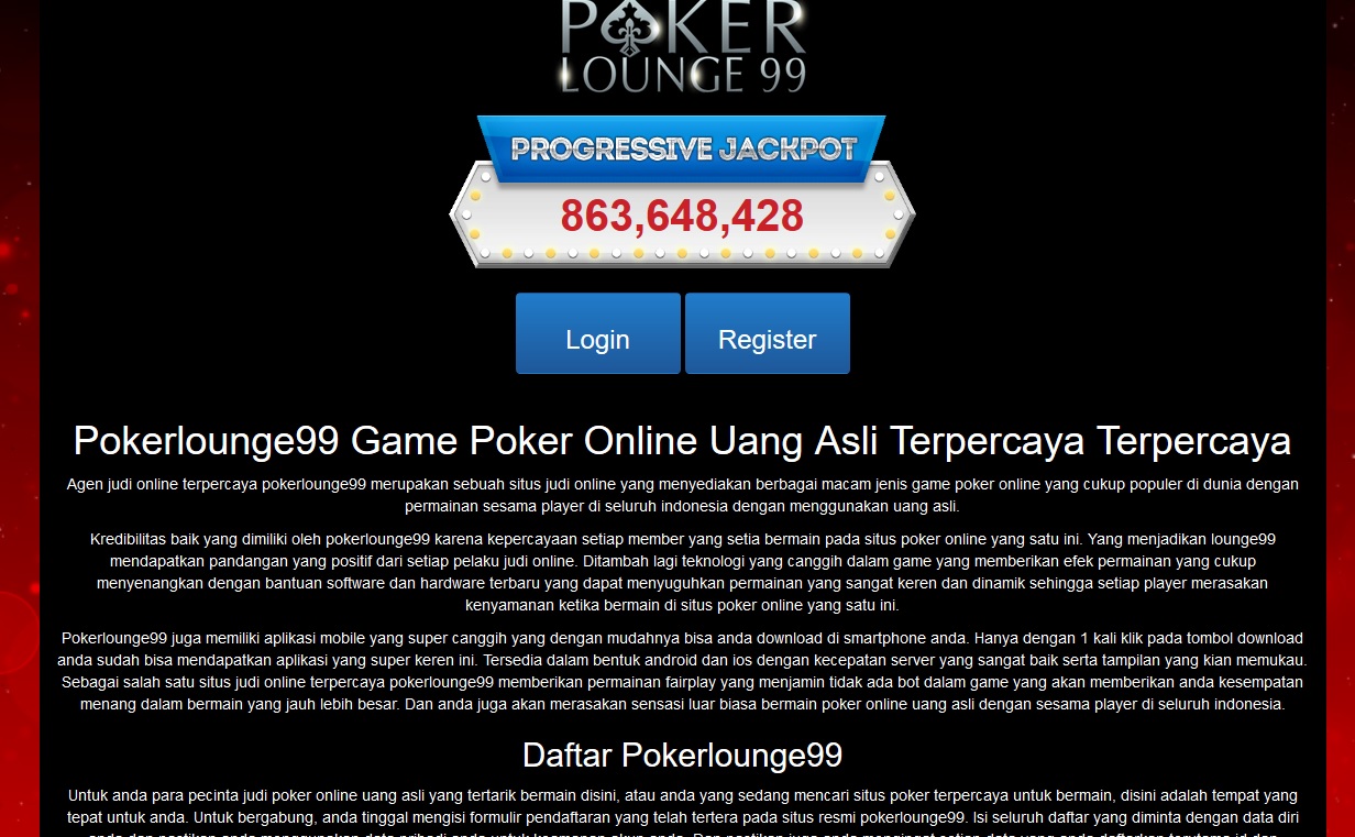 Banyak Pilihan Judi Dan Bonus Di Pokerlounge99 Online